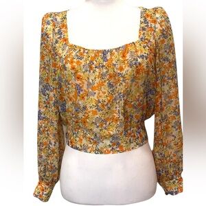 NWT Astr The Label Willa Women’s Small Floral Boho Cottagecore Blouse